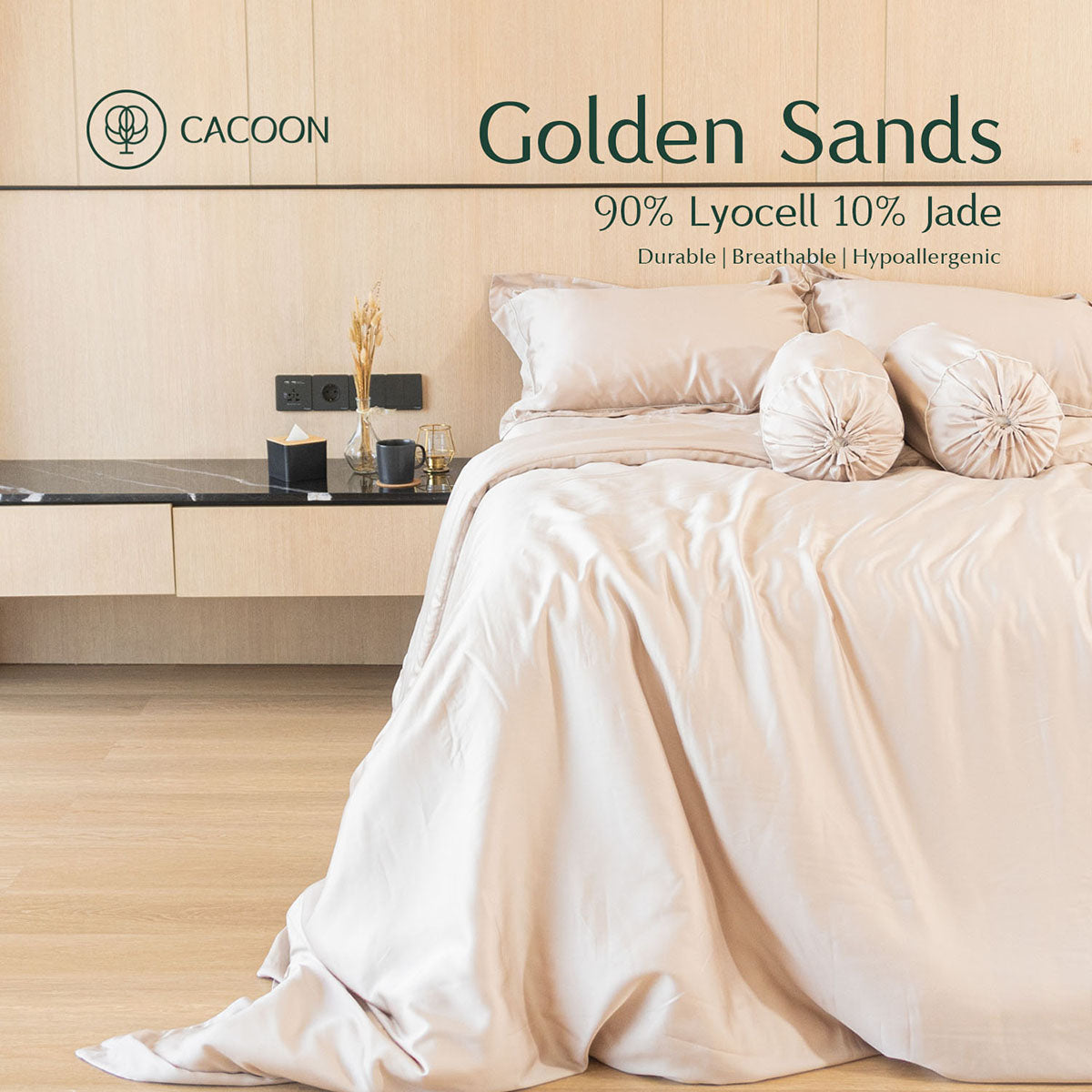 Cacoon Jade Essence Bed Cover - Golden Sands