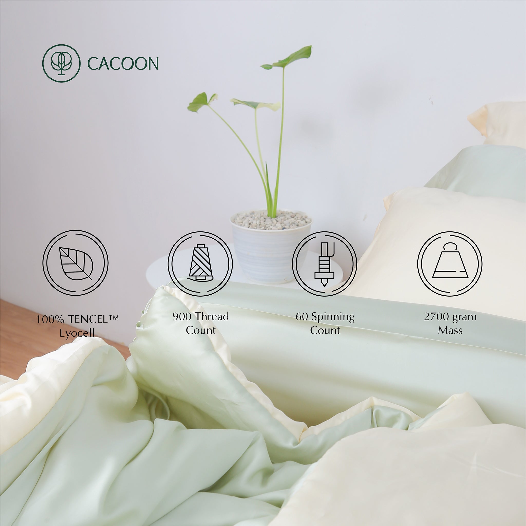 Minty Mornings TENCEL™ Lyocell -  Bed Cover