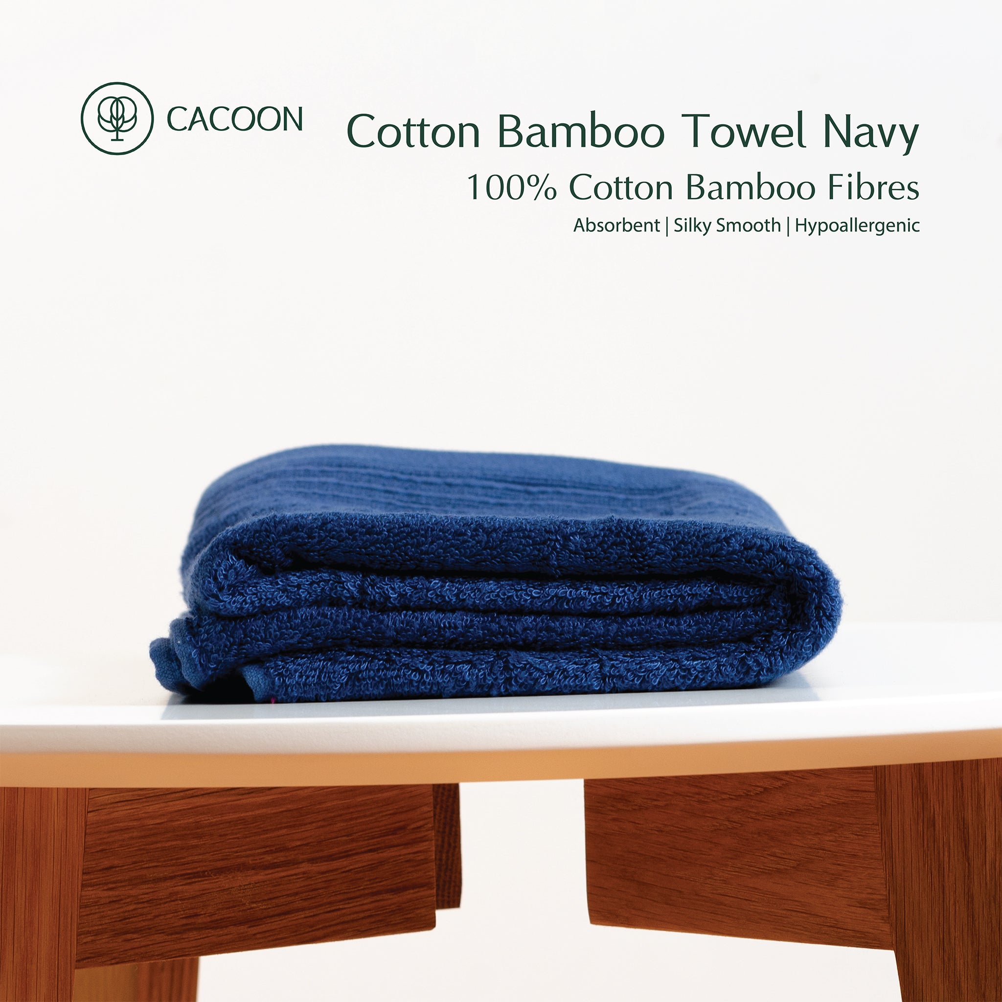 Cotton Bamboo Towel Navy